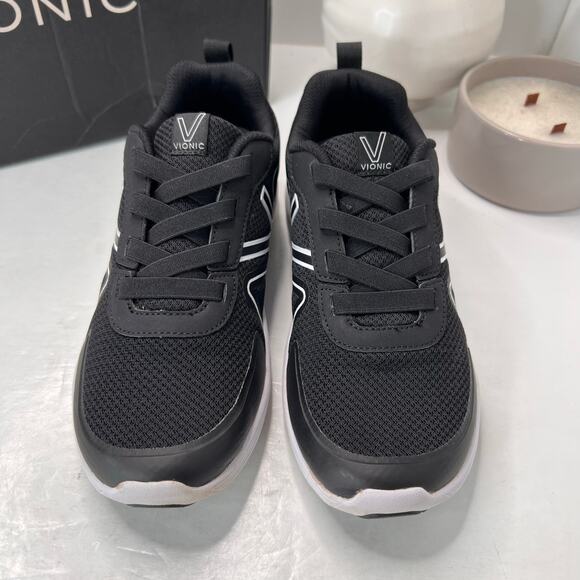 Vionic Shayna Comfort Lace Up Sneaker Black/White Women's 7M Tried on - Picture 5 of 10